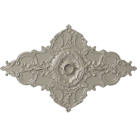 Ekena Millwork Melchor Diamond Ceiling Medallion (Canopies up to 4"), 67 1/4"W x 43 3/8"H x 4"ID x 2"P, Pearl White CM70X43MLPWS